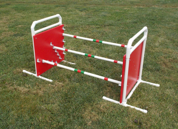 large triple agility jumps for dogs for a challenging and dynamic training exercise