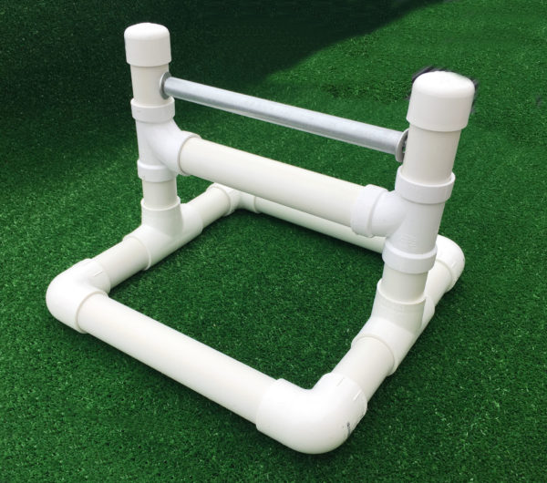 PVC base for mini agility teeter